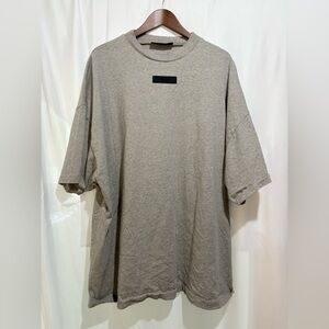 Fear Of God Essentials Oversized T Shirt XL Taupe Grey Streetwear Logo Tee